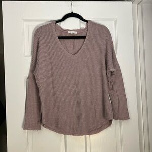 SOCIALITE Waffle Knit Pink Mauve Size XSmall